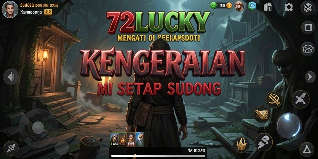 Screenshot gameplay <strong>72LUCKY</strong> menampilkan suasana kelam dan misterius.