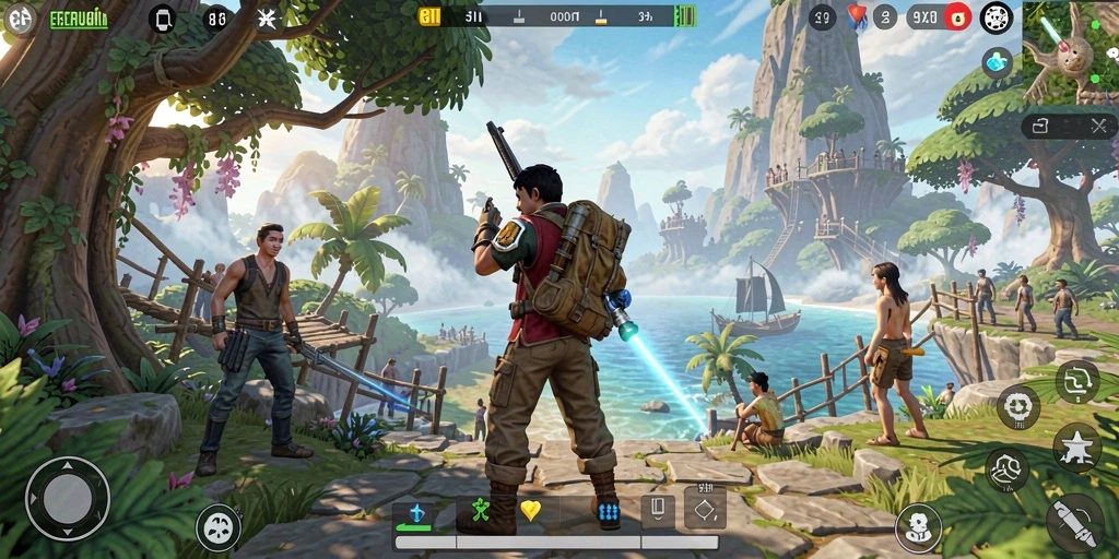 Screenshot game 8II menampilkan eksplorasi dunia terbuka yang menakjubkan.