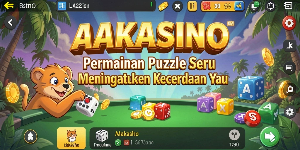 Tampilan gameplay AAKASINO dengan berbagai teka-teki menarik.