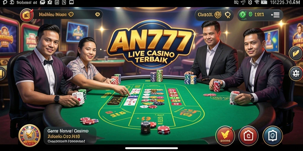 Tampilan menarik gameplay Live Casino AN777 dengan dealer profesional.