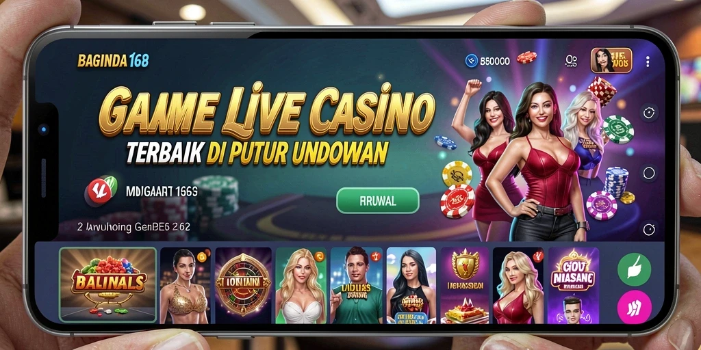 Screenshot gameplay Live Casino yang realistis dan interaktif.
