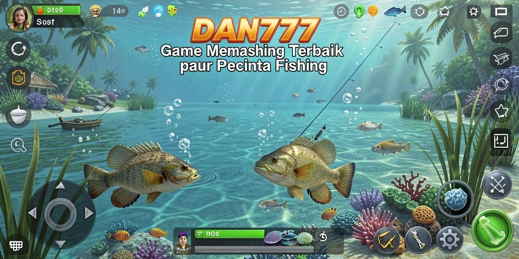 Gameplay seru di DAN777 saat memancing ikan besar.