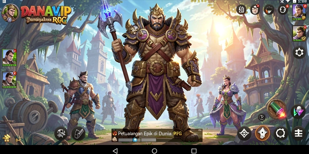 Screenshot gameplay DANAVIP menampilkan aksi pertempuran yang mendebarkan.