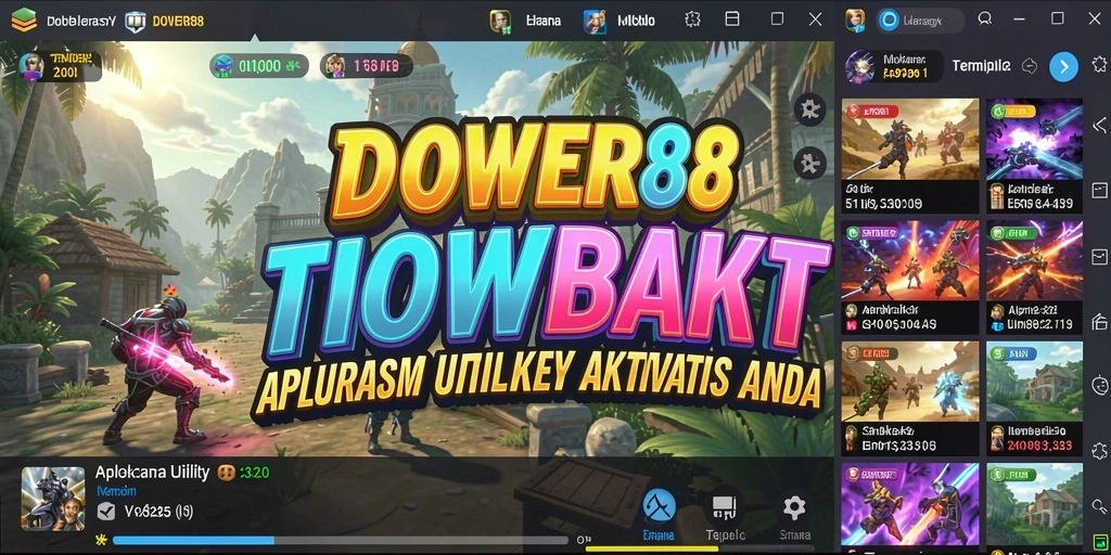 Tampilan screenshot DOWER88 yang menunjukkan antarmuka aplikasi Utility.