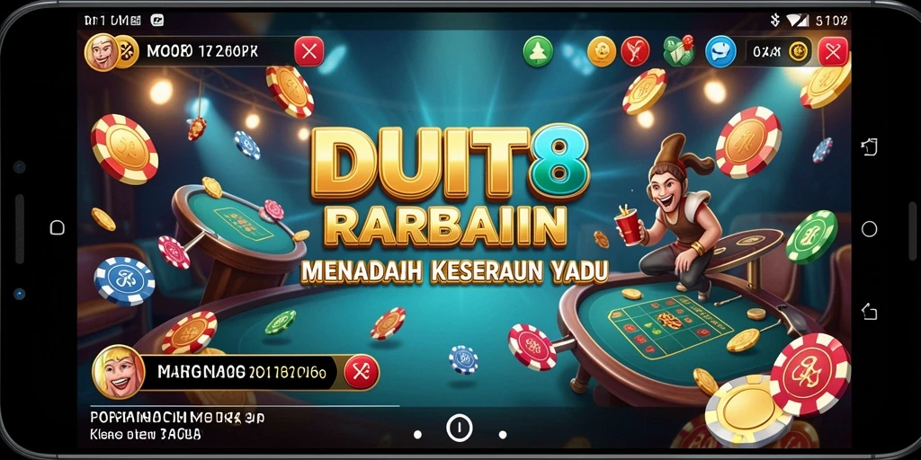 Screenshot gameplay DUIT8 yang menunjukkan berbagai permainan Kasino yang menarik.