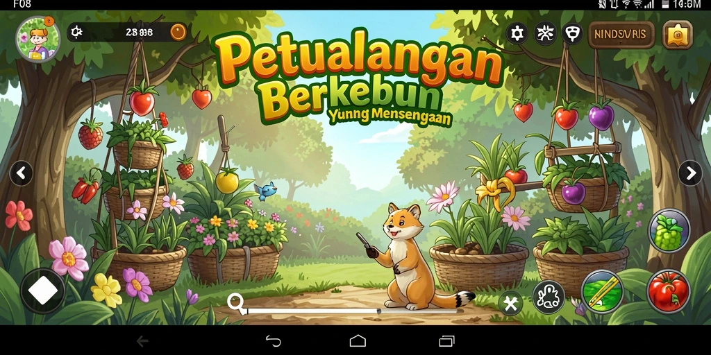 Gameplay seru dan menarik dalam mengelola kebun dengan beragam tanaman.