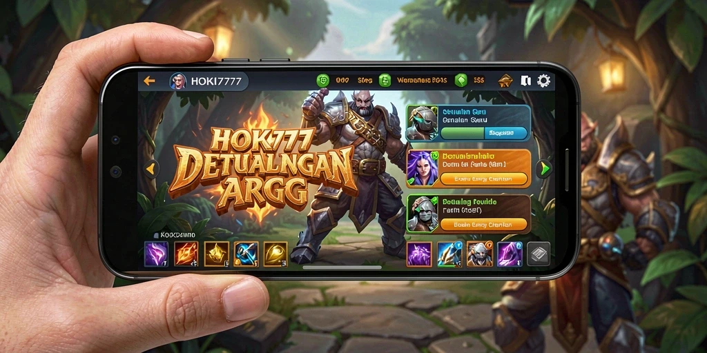 Tampilan gameplay seru di HOKI777 dengan karakter dan monster ikonis.