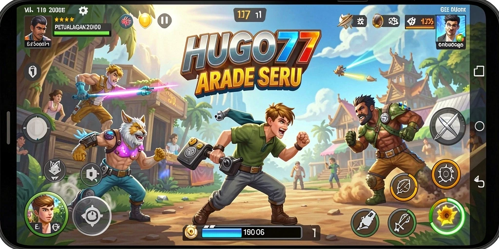 Tampilan gameplay HUGO77 yang seru dan mengasyikkan.