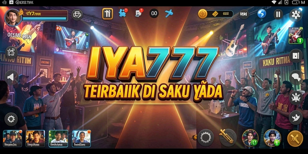 Tampilan gameplay interaktif dalam aplikasi musik IYA777.