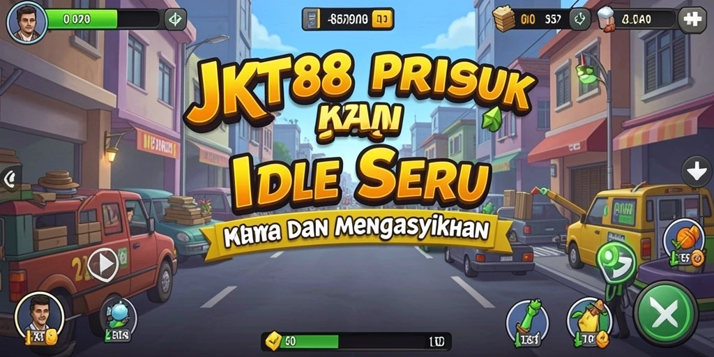 Tampilan gameplay seru JKT8 dengan karakter yang menarik.