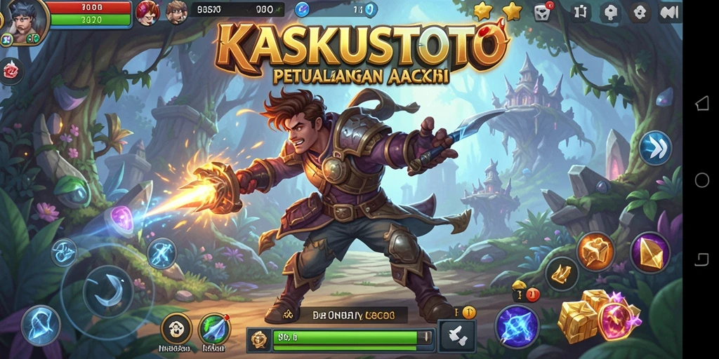 Screenshot gameplay KASKUSTOTO yang memperlihatkan pertarungan seru.