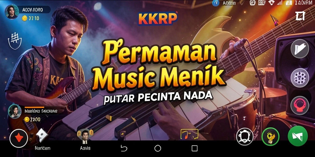 Tangkapan layar gameplay KKRP menampilkan keseruan permainan musik.