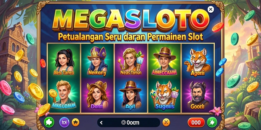 Tampilan menarik MEGASLOTO dengan gameplay yang seru dan menantang.
