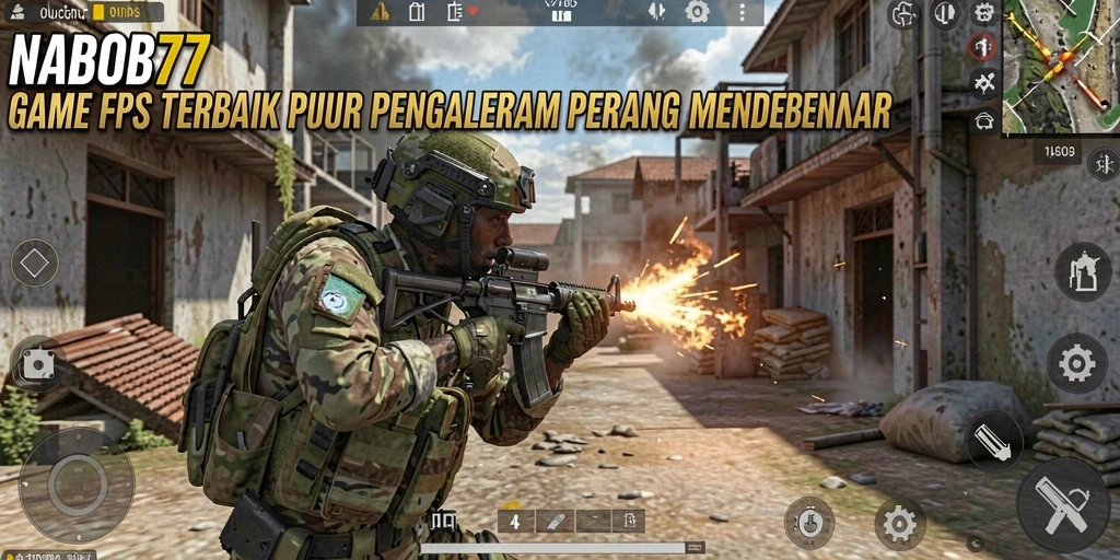 Tampilan gameplay seru dalam NABOB77 yang menampilkan aksi FPS yang mendebarkan.
