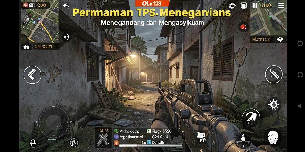 Tampilan aksi menegangkan dalam permainan TPS OLX128.