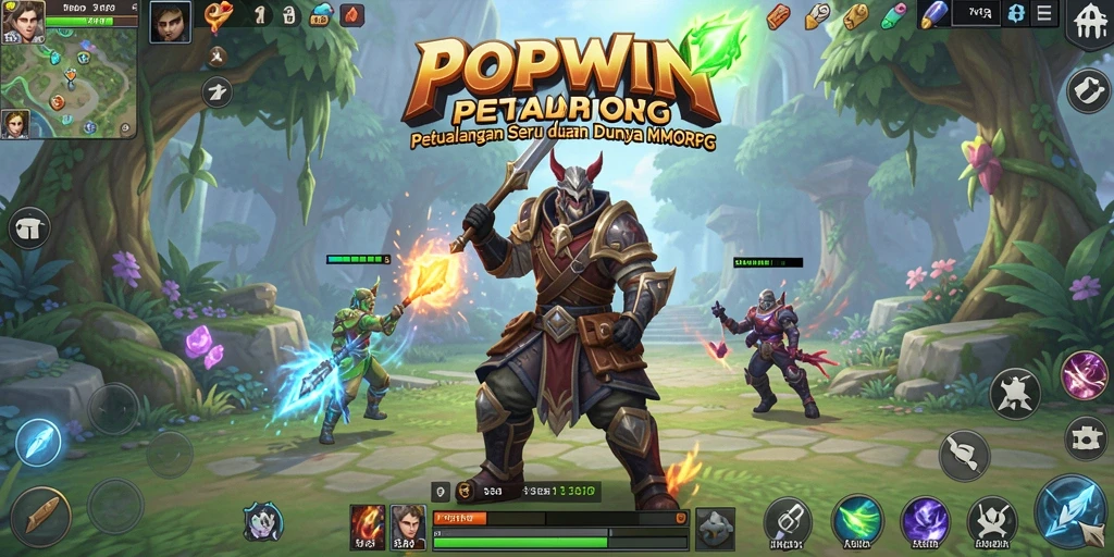 Tampilan menarik dari gameplay MMORPG dalam POPWIN yang mengasyikkan.