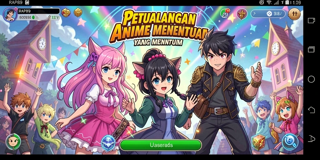 Screenshot RAP89 menampilkan aksi seru dalam dunia Anime.