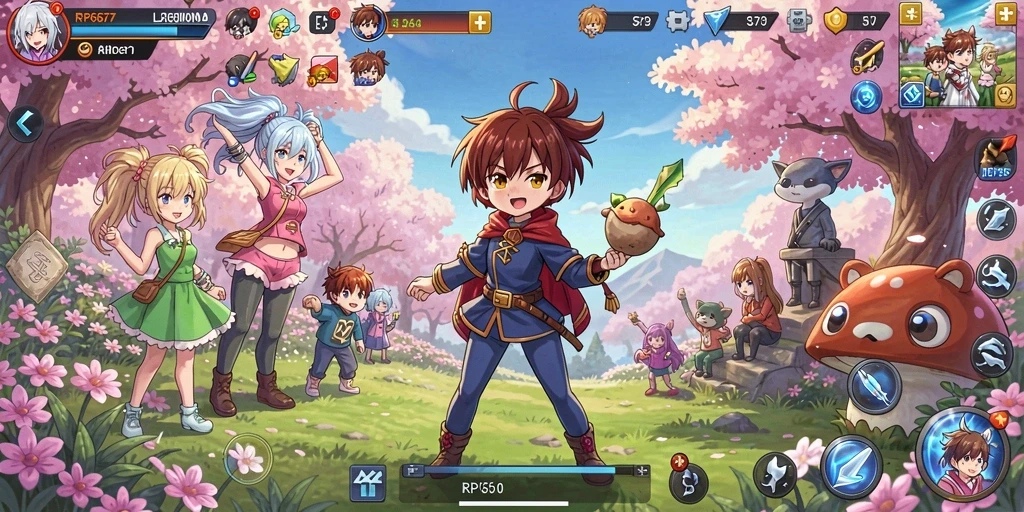 Tampilan gameplay memukau dari game Anime RP6677.