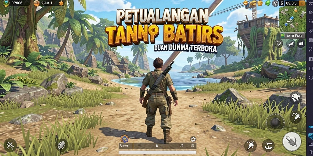 Tampilan gameplay yang memukau dalam dunia terbuka RP886.
