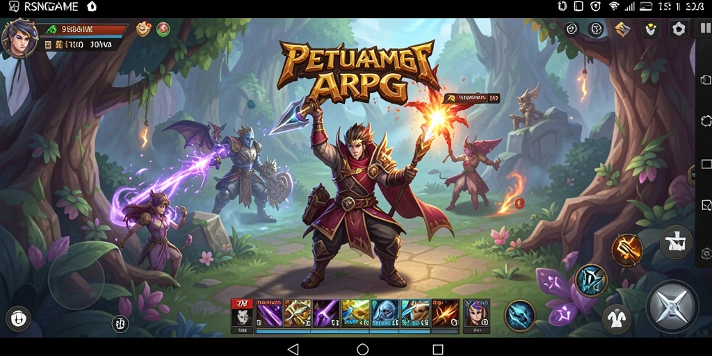 Tampilan gameplay seru di RSNGAME dengan aksi pertarungan ARPG.