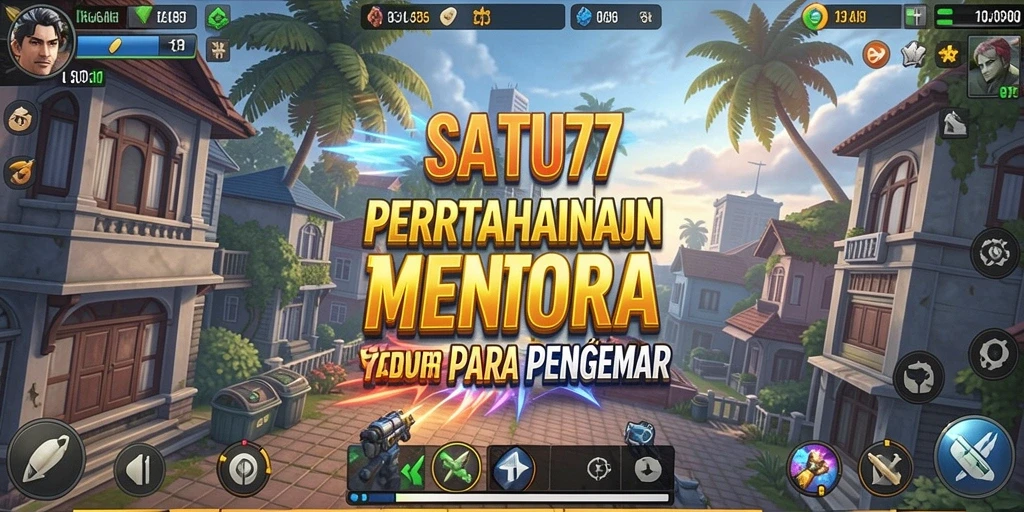 Screenshot SATU77 menampilkan pertahanan menara yang strategis dalam aksi.