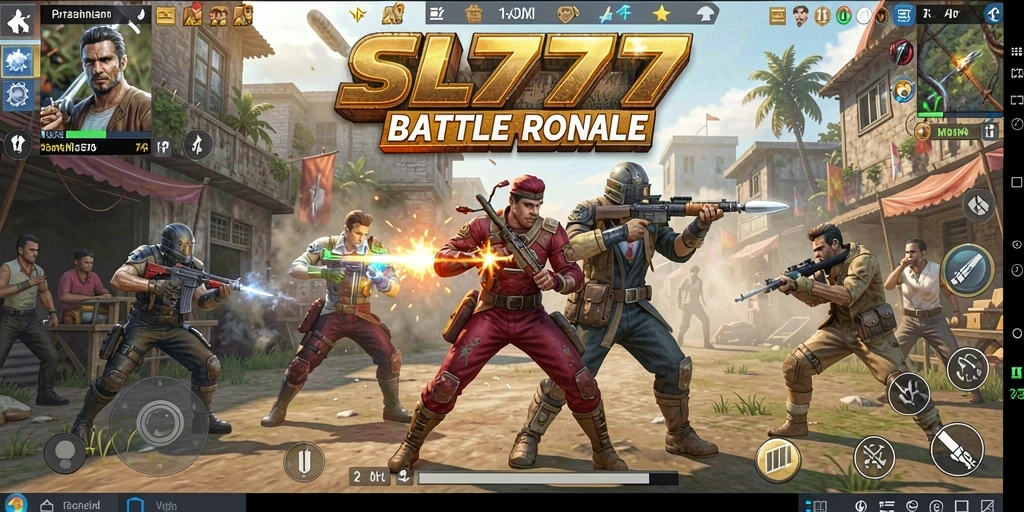 Screenshot menampilkan aksi seru dalam gameplay Battle Royale.