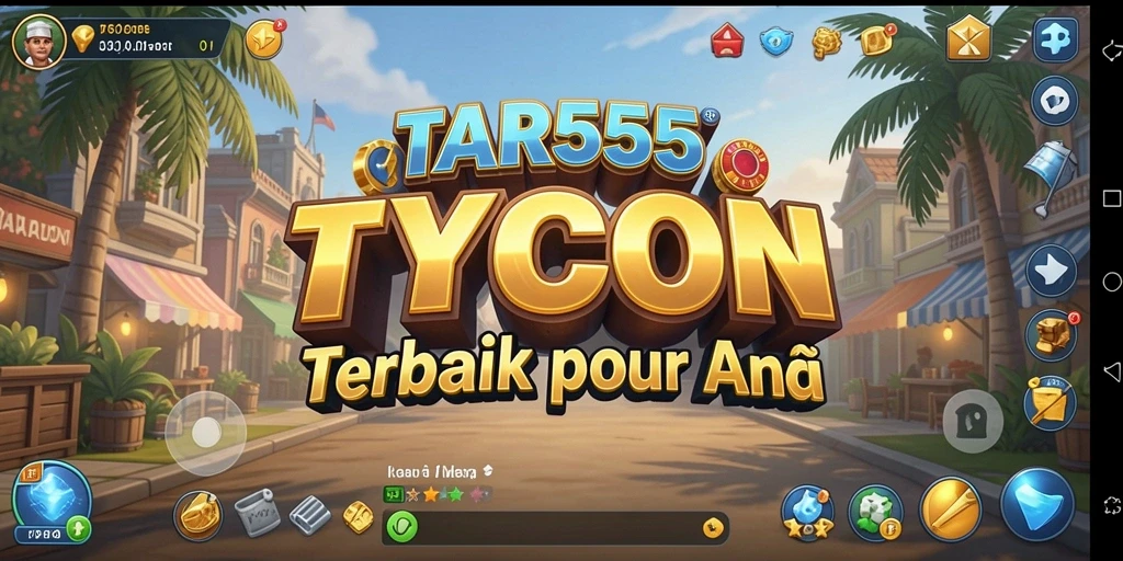Screenshot TAR555 menampilkan pengalaman gameplay tycoon yang menarik.