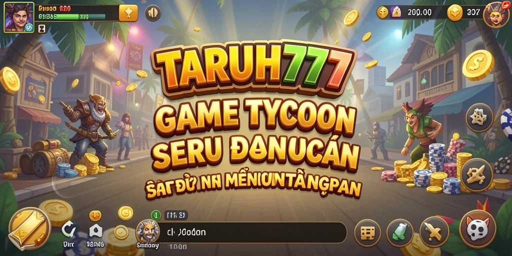 Tangkapan layar TARUH777 menunjukkan aksi seru di dunia Tycoon.